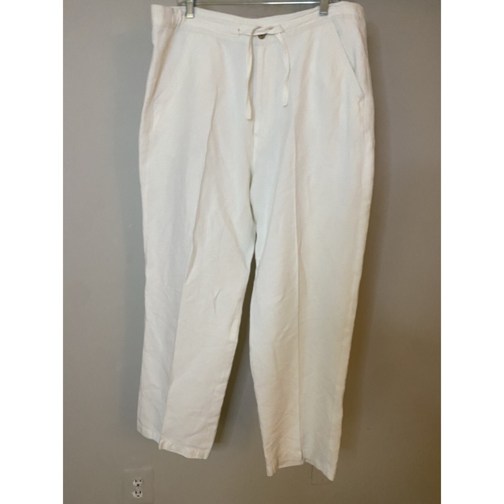 CUBAVERA White Men's Linen Rayon Pants 36 38  Beach Resort